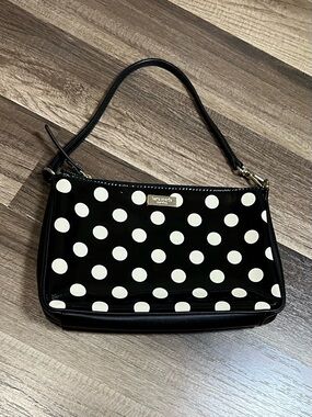 kate spade Black & White Polka Dot mini Shoulder Bag & wristlet